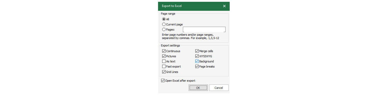 Xuất excel từ mẫu in báo cáo